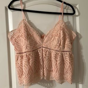 Willow-root lacy crop top